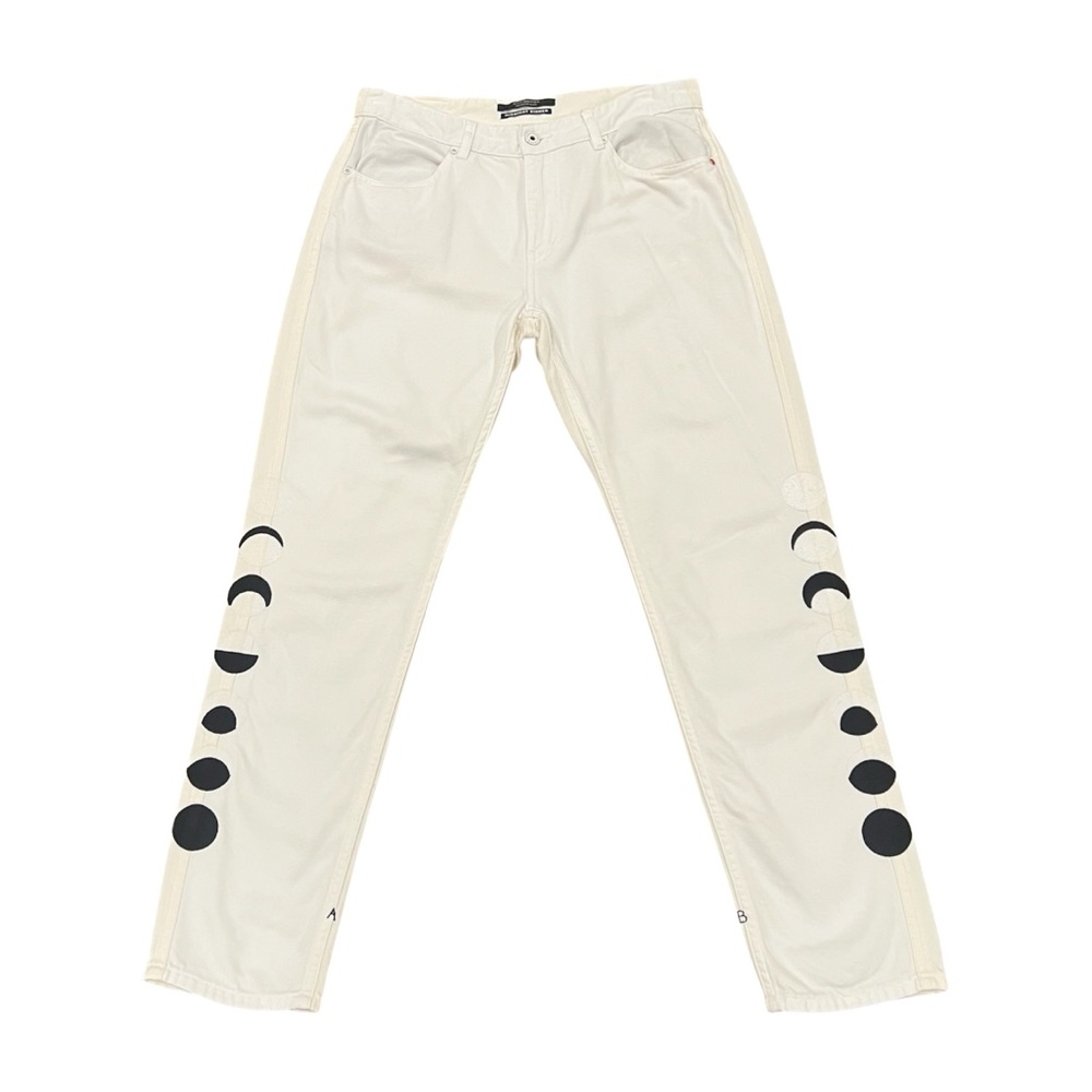 Scotch & Soda Women’s Midnight Dinner Jeans White/Cream Embroidered Moon 27
